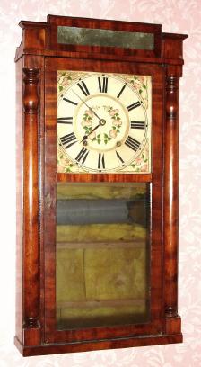 C.1833, Birge, Case and Co., Bristol, Conn 30-hour time and bell strike wood movement half column and splat shelf clock. — Antique Clocks Price Guide