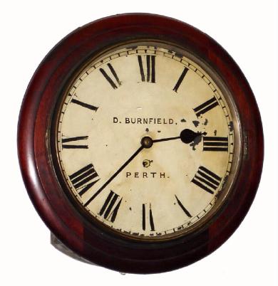 C.1900, English, 8-day fusee postal or gallery timepiece, from Perth. — Antique Clocks Price Guide