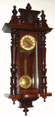 C.1915, German, Friedrich Mauthe, R-A Style Regulator, 8-Day time and strike wall clock. — Antique Clocks Price Guide