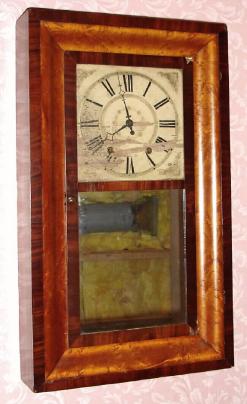 C.1835, Seth Thomas, Plymouth, Conn, 8-day time and gong strike OG, WOOD movement shelf clock, 2-weight. — Antique Clocks Price Guide