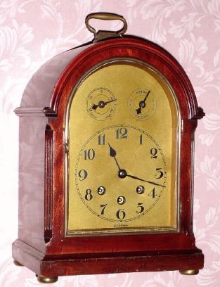 C.1900, German, Wurttemburg, Westminster Chime, bracket clock, chiming the quarter hours on straight steel rods. — Antique Clocks Price Guide