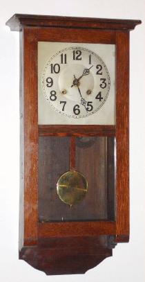 C.1915, New Haven Clock Co., unknown arts and crafts style box clock in oak. — Antique Clocks Price Guide