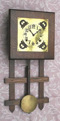 C.1920, E. Ingraham and Co., 8-day time/strike Mission style wall clock. — Antique Clocks Price Guide