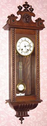 Mixed lot; a C.1890 Lenzkirch movement, now in a new case [with old bottom], with plywood back, and a door key screwed on as the hanger [never had any other kind of hanger]. — Antique Clocks Price Guide