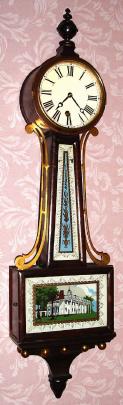 Mixed lot: C.1910 American, 8-day banjo timepiece, a Waltham case with unknown old movement from another clock. — Antique Clocks Price Guide