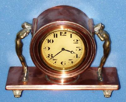 C.1910, French, Art Noveau 8-day mantel timepiece, as-found. — Antique Clocks Price Guide