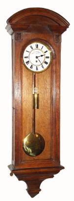 C.1900, Austrian, 1-Wt Vienna Regulator, oak cased "post office" clock, 8-day timepiece. — Antique Clocks Price Guide