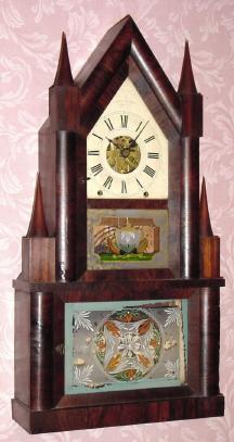 C.1845, Birge and Fuller, for J. J. Beals, Boston, double steeple shelf clock with detached twin fusees. — Antique Clocks Price Guide