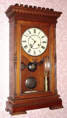 C.1885, Seth Thomas Clock Co., GARFIELD, 2-Weight shelf clock in walnut. — Antique Clocks Price Guide