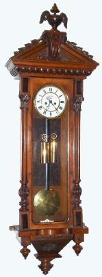 C.1880, Austrian, Gebruder Resch (Remember), 2-weight VIENNA REGULATOR, 8-day time and gong strike. — Antique Clocks Price Guide