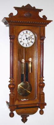 C.1880, German, 2-Wt, Vienna Regulator, in a walnut and walnut veneer case, Alt Deutsch style. — Antique Clocks Price Guide