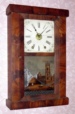 C.1845, Chauncey Jerome Empire style shelf clock with 8-day remote fusee movement. — Antique Clocks Price Guide