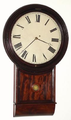 C.1820, Tavern Wall Clock, possibly by Martin Cheney, 8-day weight timepiece with 16" dial. — Antique Clocks Price Guide