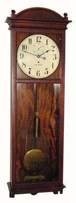 C.1909, Seth Thomas, Thomaston, Conn, "Regulator No. 20", in mahogany, single weight wall model timepiece. — Antique Clocks Price Guide