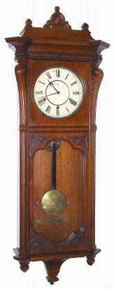 C.1884, Seth Thomas Clock Co., MARCY, in walnut, 8-day quarter strike on cupped bells. — Antique Clocks Price Guide