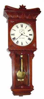 C.1905, Seth Thomas, "Regulator No. 7"  1-weight timepiece in mahogany with original finish intact. — Antique Clocks Price Guide