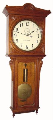 C.1894, (dated), Seth Thomas, "Regulator No. 8"  1-weight timepiece in oak, with no. 62 movement with cut pinions and retaining power. — Antique Clocks Price Guide