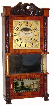 C.1832, Birge and Ives, Bristol, Conn, a carved 1/2 column triple deck in excellent original condition, — Antique Clocks Price Guide