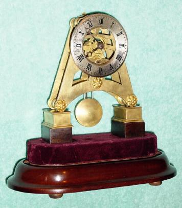 C.1870, French, Skeleton Timepiece, for the English market, 8-day, going barrel. — Antique Clocks Price Guide