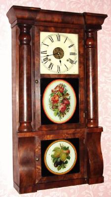 C.1870, Seth Thomas, Thomaston, Conn., 8-day time/strike column and cornice shelf clock. — Antique Clocks Price Guide