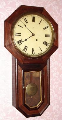 C.1896, Seth Thomas Clock Co., "Globe", 8-day, long drop octagon timepiece. — Antique Clocks Price Guide