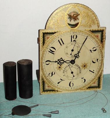 Movement Only, C.1820, Silas Hoadley, wood works, 30-hour time and strike, restored. — Antique Clocks Price Guide