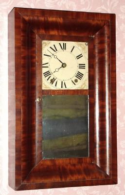 C.1840, Seth Thomas, Plymouth, Conn., 30-hour time/strike wood movement OG case shelf clock /short — Antique Clocks Price Guide