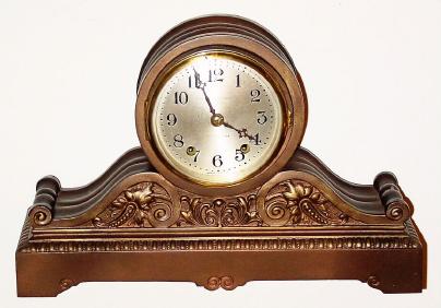 C.1910, Seth Thomas Clock Co., 8-day time and gong strike tambour style mantel clock, for Smith-Patterson, Boston. — Antique Clocks Price Guide