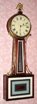 C.1830, Boston area Unsigned, 8-day banjo timepiece, weight driven. — Antique Clocks Price Guide