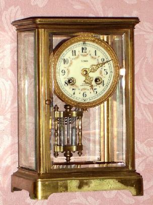 C.1900, French, Vincenti and Cie, 8-day time and gong strike, 4-glass crystal regular.. — Antique Clocks Price Guide