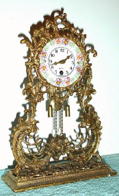 C.1930, German, Wintermantel Gebruder, 30-hour pendulette, cast novelty table timepiece. — Antique Clocks Price Guide