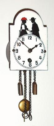C.1930's, German, 30-hour pendulette novelty wall timepiece. — Antique Clocks Price Guide