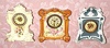 C.1910, Lot of 3 Novelty China Clocks: