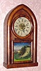 C.1860, New Haven Clock Co., 8-day time, strike and alarm beehive mantel clock. 