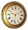 C.1850, Brewster and Ingrahams, Bristol, Conn., 8-day round gallery timepiece. 