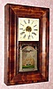 C.1850, M. W. Atkins and Co., Bristol, Conn., 30-hour time/strike OG shelf clock (Merritt Washington Atkins). 