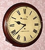 C.1920, English, Dial or postal clock, 8-day, fusee. 