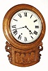 C.1875, Anglo-American, 8-day time and strike wall clock in the gothic style. 