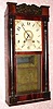 C.1830, E. and G. W. Bartholomew, Bristol, Conn., 30-hour time/strike wood movement stenciled column and splat shelf clock. 