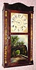 C.1835, Barnes, Bartholomew and Co., Bristol, Conn., 30-hour time/strike wood movement half column and splat shelf clock. 
