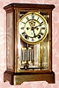 C.1914, Ansonia Clock Co., "Prism", 8-day time and gong strike, 4-glass, crystal regulator. 