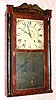 C.1832, M. and E. Blakeslee, Plymouth, Conn., 30-hour time/strike half column and splat shelf clock. 