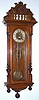 C.1890, German, Junghans, 2-wt  Vienna Regulator, 8-day, time and gong strike in a walnut and veneer case, as-found needs work. 
