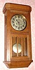 C.1920, German, Junghans, 8-day time and gong strike, oak cased wall clock. 