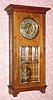Mixed lot, a C.1880 G. Becker spring movement, serial No. 417529, now in a C.1910 box style case (with some style), and with 4 panes of heavy beveled glass in the door. 