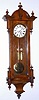 C.1870, Austrian, 2-Wt Vienna Regulator, in a walnut case with integral top. 