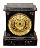 C.1891, Waterbury Clock Co., "Reno", 8-day time and strike enameled iron case mantel clock. 