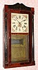 C.1830, Riley Whiting, Winchester, Conn., 30-hour time/strike half column and splat shelf clock. 