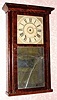 C.1840, Jonathan Frost, Reading Mass., 30-hour time/strike OG sides with cornice shelf clock, incomplete. 