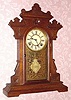 C.1889,E. N. Welch 8-day  time/strike walnut gingerbread, as-found. 